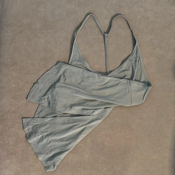 Lululemon Modal-Silk Yoga Tank Top Sz 2 Bronze Green 31 - Picture 6 of 6